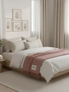 Dormitorio zen con elementos decorativos de SHEIN para un ambiente relajante