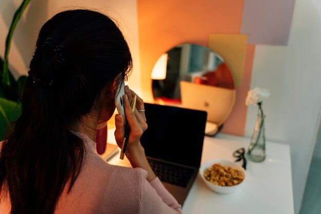 A split-screen image showcasing a brand reaching out to a nano-influencer, contrasting with the nano-influencer organically using and reviewing the brand's product in their everyday life.