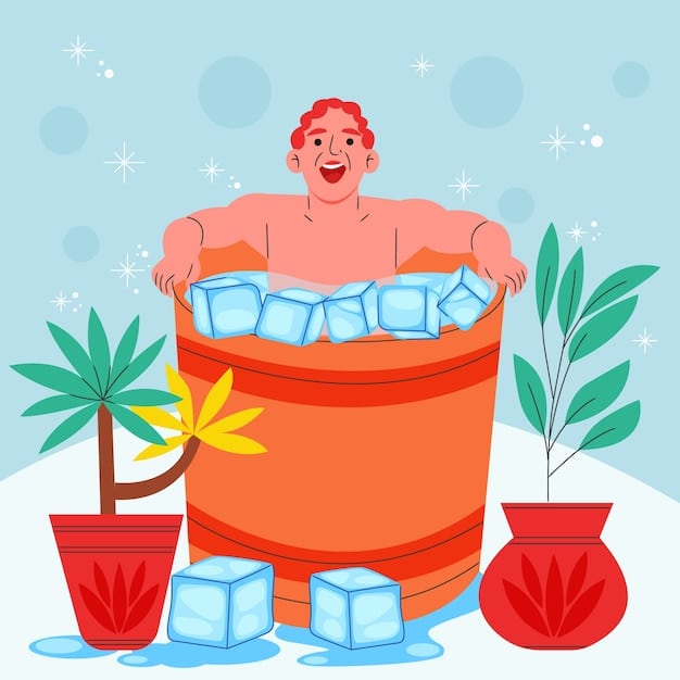 A screenshot of someone participating in the Ice Bucket Challenge. The person is visibly reacting to the cold water being poured over them, and the background shows other people cheering and recording. The image captures the sense of shock and camaraderie associated with the challenge.
