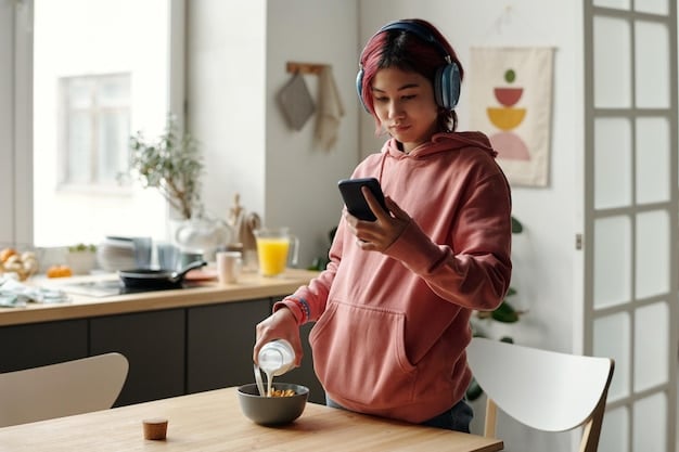 A collage of diverse people listening to podcasts in different settings: commuting, working out, cooking, and relaxing at home. Each person has headphones on and a focused, content expression.