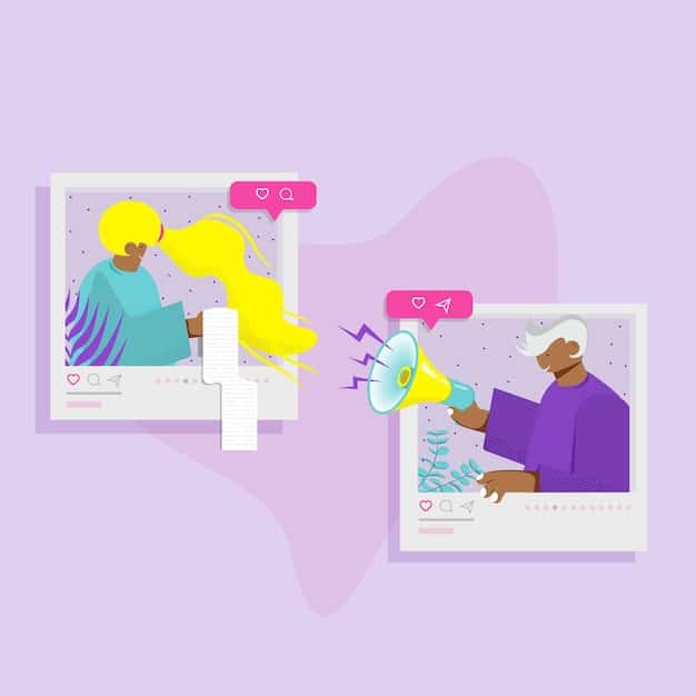 A split screen showing a popular influencer reacting to a meme on one side and their audience sharing and recreating the meme on the other, highlighting the influencer's role in meme propagation.
