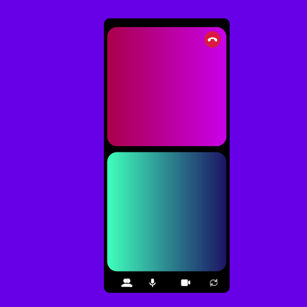 Close-up shot of a phone screen showing the TikTok Duet interface. The screen is split, with one side featuring a popular TikTok video and the other side showing the creator getting ready to record their reaction.