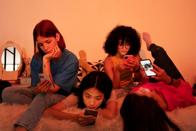 A person looking stressed and overwhelmed while surrounded by multiple devices showing TikTok videos and notifications.