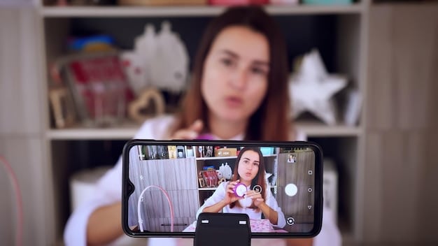 A split-screen image shows a TikTok creator: one side is their polished, produced content; the other side is a casual, behind-the-scenes view, highlighting the importance of authenticity and connecting with the audience on a personal level.