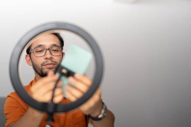 An image of a person using a magnifying glass to examine an influencer's social media profile on a laptop screen. The profile shows several controversial posts, highlighting the importance of thorough vetting.