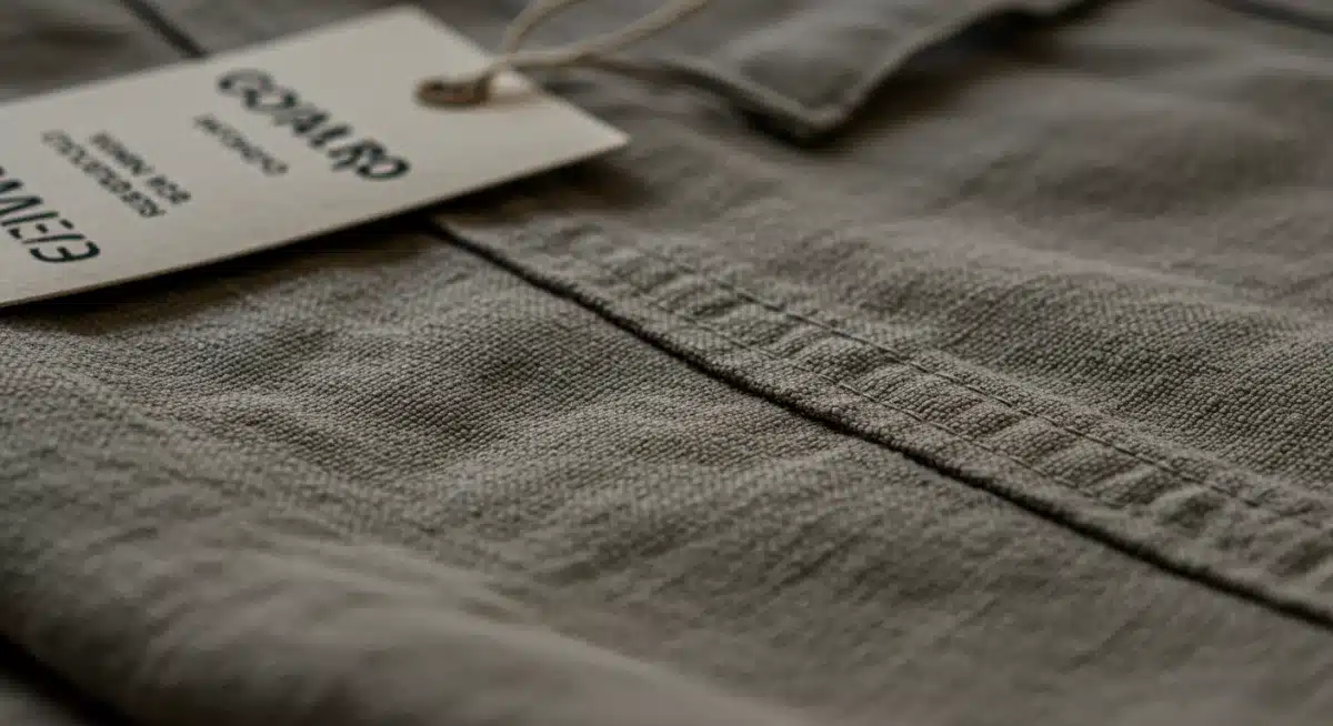 Tejido de lino de alta calidad, resaltando la textura y durabilidad para prendas de verano.