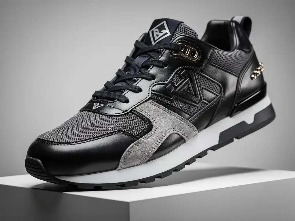 Detalle de una zapatilla de alta gama de una colaboración de calzado, mostrando materiales premium y diseño exclusivo para 2026.