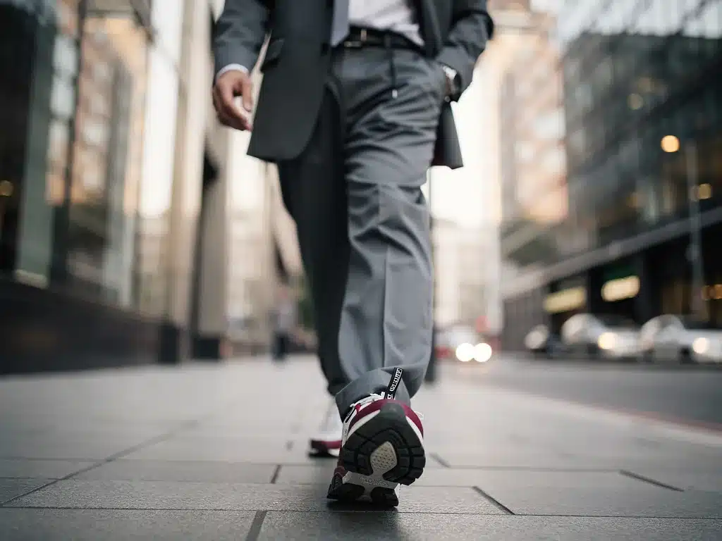 Modelo luciendo calzado de una colaboración de moda en un entorno urbano, reflejando las tendencias de 2026 y el estilo de vida español.